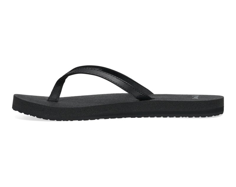Sanuk Yoga Spree 4 | Yoga Mat Footbed | Flip Flops for Women | Yoga Sandals For Women | Women's Beach Sandals, Black, 8 - Image 3
